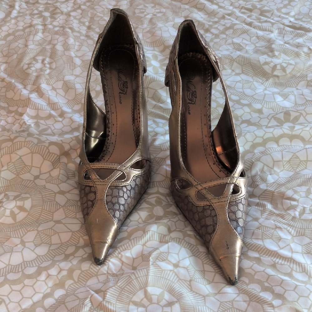 Wild Rose Gold and Brown Heels